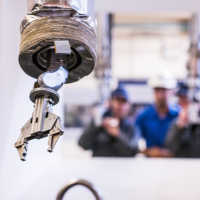 Robotic hand being operated on site