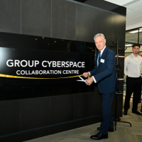 David Peattie opening the Group Cyberspace