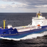 NTS vessel Pacific Grebe at sea